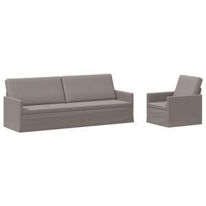 vidaXL Set pohovek 2 pcs Taupe Textil