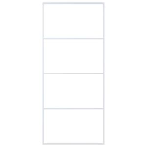 vidaXL Posuvn&eacute; dveře ml&eacute;čn&eacute; ESG sklo a hlin&iacute;k 90 x 205 cm b&iacute;l&eacute;