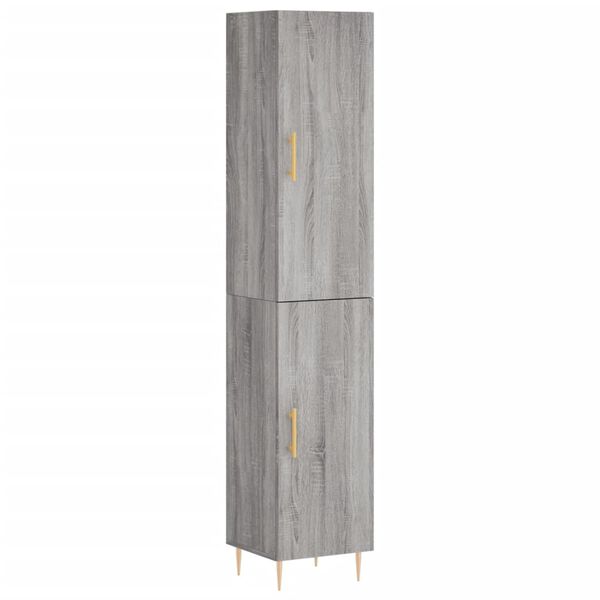vidaXL Skř&iacute;ň highboard &scaron;ed&aacute; sonoma 34,5 x 34 x 180 cm kompozitn&iacute; dřevo