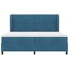 vidaXL Postel s boxspringem s čelo Tmavě modr&aacute; 200 x 200 cm Polyester