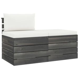 vidaXL 2d&iacute;ln&aacute; zahradn&iacute; sedac&iacute; souprava z palet + podu&scaron;ky borov&eacute; dřevo