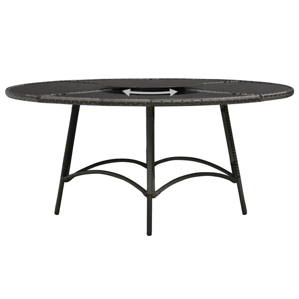 vidaXL 7d&iacute;ln&yacute; zahradn&iacute; j&iacute;deln&iacute; set s podu&scaron;kami polyratan &scaron;ed&yacute;