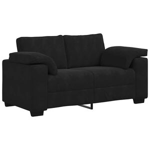vidaXL Loveseat Sofa Čern&yacute; 160x77x82 cm samet