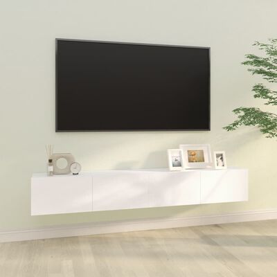 vidaXL Nástěnné TV skříňky 2 ks bílé 100 x 30 x 30 cm kompozitní dřevo