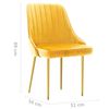 vidaXL J&iacute;deln&iacute; židle 6 ks žlut&eacute; samet