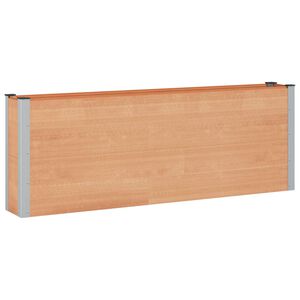 vidaXL Zahradn&iacute; vyv&yacute;&scaron;en&yacute; z&aacute;hon Hněd&aacute; 200 x 30 x 72 cm WPC a hlin&iacute;k