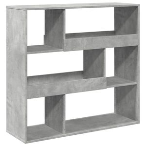 vidaXL Knihovna / dělic&iacute; stěna betonově &scaron;ed&aacute; 100 x 33 x 94,5 cm