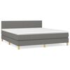 vidaXL Box spring postel s matrac&iacute; tmavě &scaron;ed&aacute; 160x200 cm textil