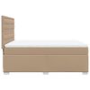 vidaXL Box spring postel s matrac&iacute; cappuccino 160x200 cm uměl&aacute; kůže