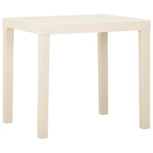 vidaXL Zahradn&iacute; stůl b&iacute;l&yacute; 79 x 65 x 72 cm plast