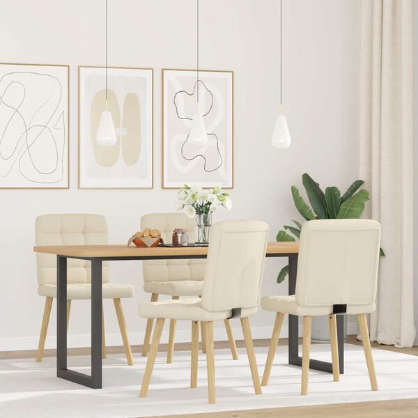 vidaXL J&iacute;deln&iacute; židle 4 ks len