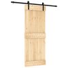 vidaXL Posuvn&eacute; dveře Přirozen&aacute; a čern&aacute; 80 x 210 cm