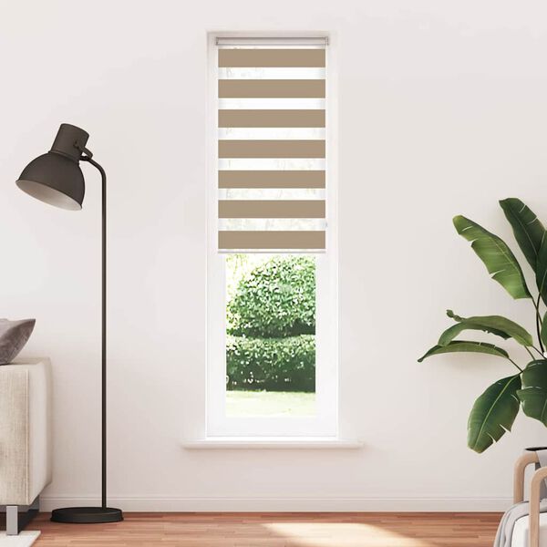 vidaXL Zebra roleta p&iacute;skově hněd&aacute; &scaron;&iacute;řka l&aacute;tky 50,9 cm polyester