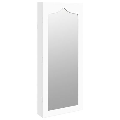 vidaXL Zrcadlová šperkovnice nástěnná bílá 37,5 x 10 x 90 cm