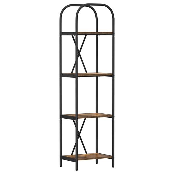 vidaXL Knihovna Kouřov&yacute; dub 40 x 30 x 146 cm Kompozitn&iacute; dřevo