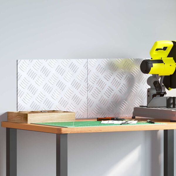 vidaXL Schodov&eacute; n&aacute;&scaron;lapy Obd&eacute;ln&iacute;kov&yacute; 2 pcs Stř&iacute;brn&aacute; 40 x 30 cm Hlin&iacute;k