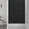 vidaXL N&aacute;stěnn&eacute; panely 12 ks čern&eacute; 60 x 15 cm samet 1,08 m&sup2;