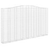 vidaXL Klenut&yacute; gabionov&yacute; ko&scaron; 400 x 30 x 220/240 cm pozinkovan&eacute; železo