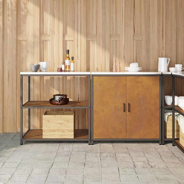 vidaXL Kuchyňsk&aacute; skladovac&iacute; sada 2 pcs Rezav&aacute; Povětrnostně odoln&aacute; ocel