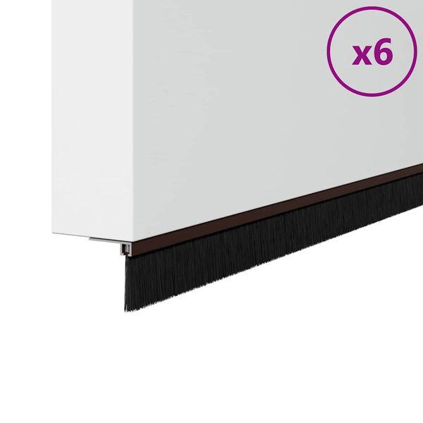 vidaXL Samolepic&iacute; &scaron;těrbiny na dveře 6 pcs Hněd&aacute; 100 cm