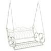 vidaXL Houpac&iacute; lavička Ocel 109 x 75 x 59 cm Antick&aacute; b&iacute;l&aacute;