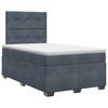 vidaXL Postel boxspring s matrac&iacute; s čelo Tmavě &scaron;ed&aacute; 120 x 200 cm Samet