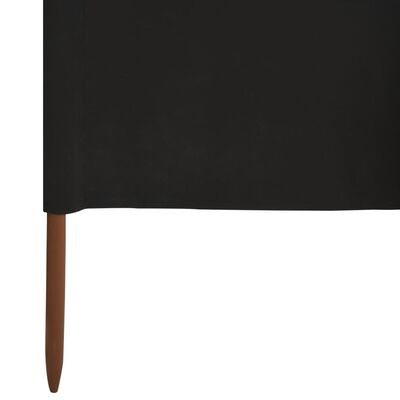 vidaXL 9dílná zástěna proti větru textil 1200 x 80 cm černá