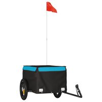 vidaXL Vozík za kolo černý a modrý 30 kg železo