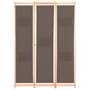 vidaXL 3dílný paraván hnědý 120 x 170 x 4 cm textil