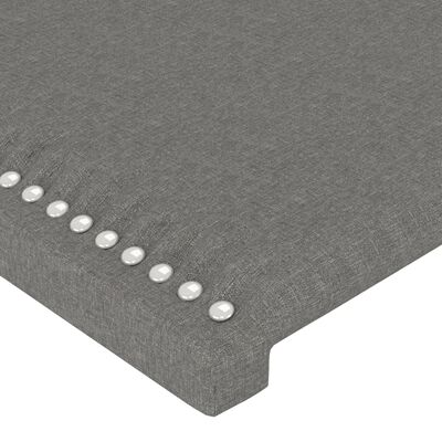vidaXL Čelo postele typu ušák tmavě šedé 83 x 23 x 118/128 cm textil