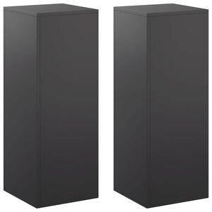 vidaXL Stojan na rostliny 2 pcs Čern&aacute; 30 x 30 x 80 cm Ocel
