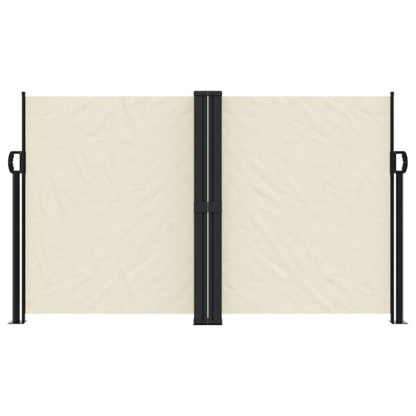 vidaXL Zatahovací boční markýza krémová 140 x 600 cm