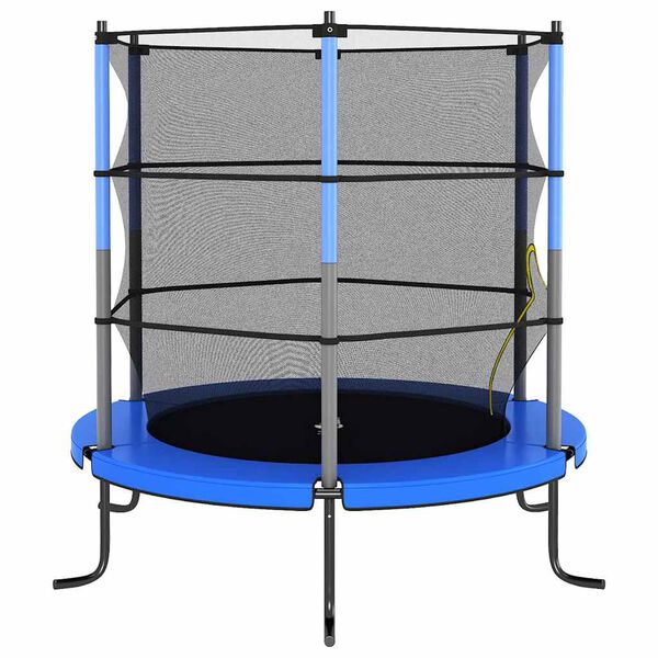 vidaXL Trampol&iacute;na s bezpečnostn&iacute; s&iacute;t&iacute; kulat&aacute; 140 x 160 cm modr&aacute;