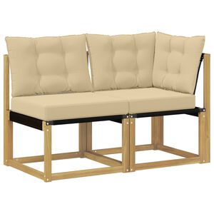 vidaXL Venkovn&iacute; prostředn&iacute; a rohov&aacute; pohovka s pol&scaron;t&aacute;řem 2 Kus B&iacute;l&aacute;