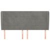 vidaXL Čelo postele typu u&scaron;&aacute;k světle &scaron;ed&eacute; 183x23x118/128 cm samet