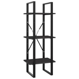 vidaXL Knihovna se 3 policemi &scaron;ed&aacute; 40 x 30 x 105 cm kompozitn&iacute; dřevo