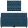vidaXL Box spring postel s matrac&iacute; tmavě modr&aacute; 120 x 200 cm samet