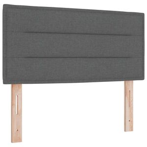 vidaXL Čelo postele Tmavě &scaron;ed&aacute; textil