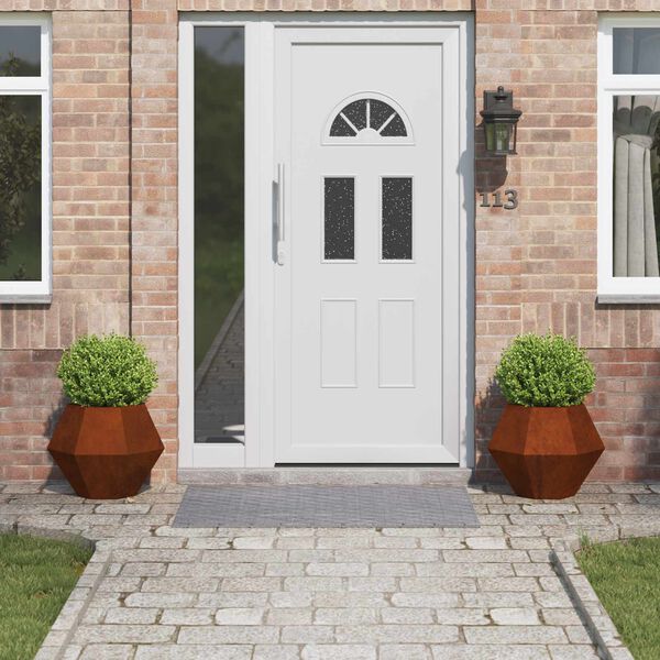 vidaXL Truhl&iacute;k 2 pcs Rezav&aacute; 50 x 50 x 40 cm Povětrnostně odoln&aacute; ocel