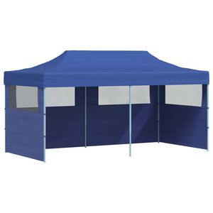 vidaXL Modr&yacute; skl&aacute;dac&iacute; nůžkov&yacute; party stan 3 x 6 m