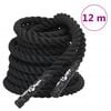 vidaXL Bojov&eacute; lano čern&eacute; 12 m 9 kg polyester
