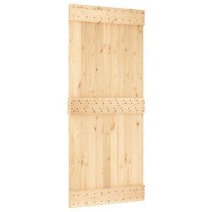 vidaXL Posuvn&eacute; dveře NARVIK Přirozen&aacute; a čern&aacute; 90 x 210 cm (213,5 cm)