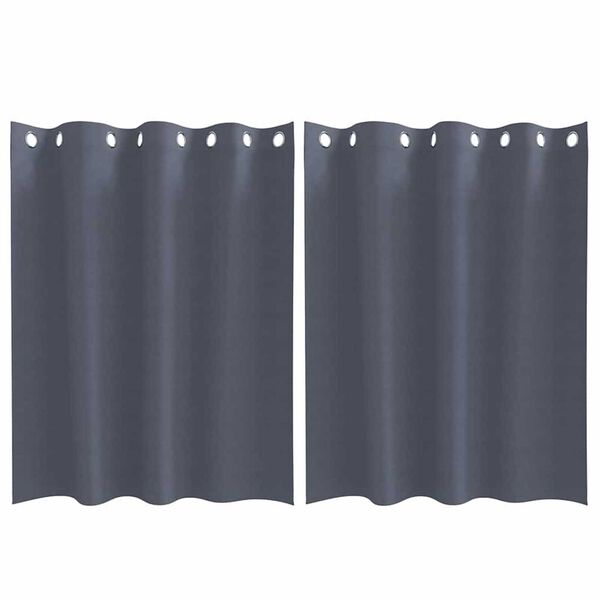 vidaXL Závěsy na zatemnění s kroužky 2 pcs Antracit 140 x 140 cm