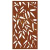 vidaXL Zahradn&iacute; n&aacute;stěnn&aacute; dekorace 105 x 55 cm corten Bambusov&yacute; list
