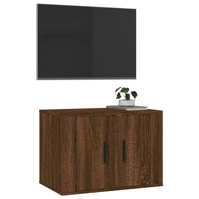 vidaXL Nástěnná TV skříňka hnědý dub 57 x 34,5 x 40 cm