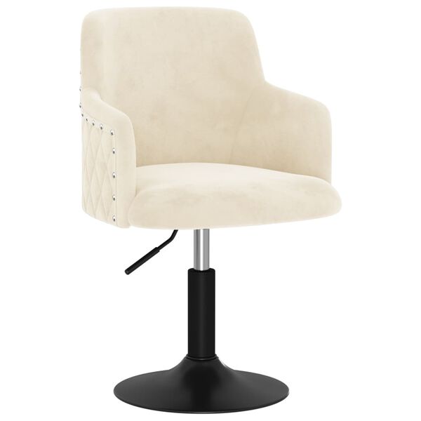 vidaXL Otočn&eacute; j&iacute;deln&iacute; židle 2 ks kr&eacute;mov&eacute; samet