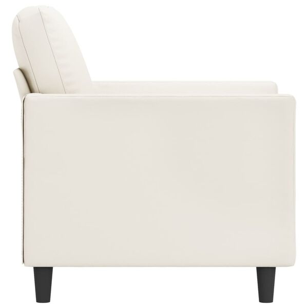 vidaXL Křeslo kr&eacute;mov&eacute; 60 cm uměl&aacute; kůže