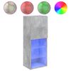 vidaXL TV skř&iacute;ňka s LED osvětlen&iacute;m betonově &scaron;ed&aacute; 40,5 x 30 x 102 cm