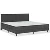 vidaXL Postel boxspring tmavě &scaron;ed&aacute; textil 200 x 200 cm