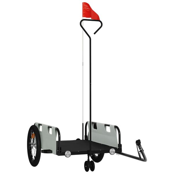 vidaXL Voz&iacute;k za kolo &scaron;ed&yacute; oxfordsk&aacute; tkanina a železo